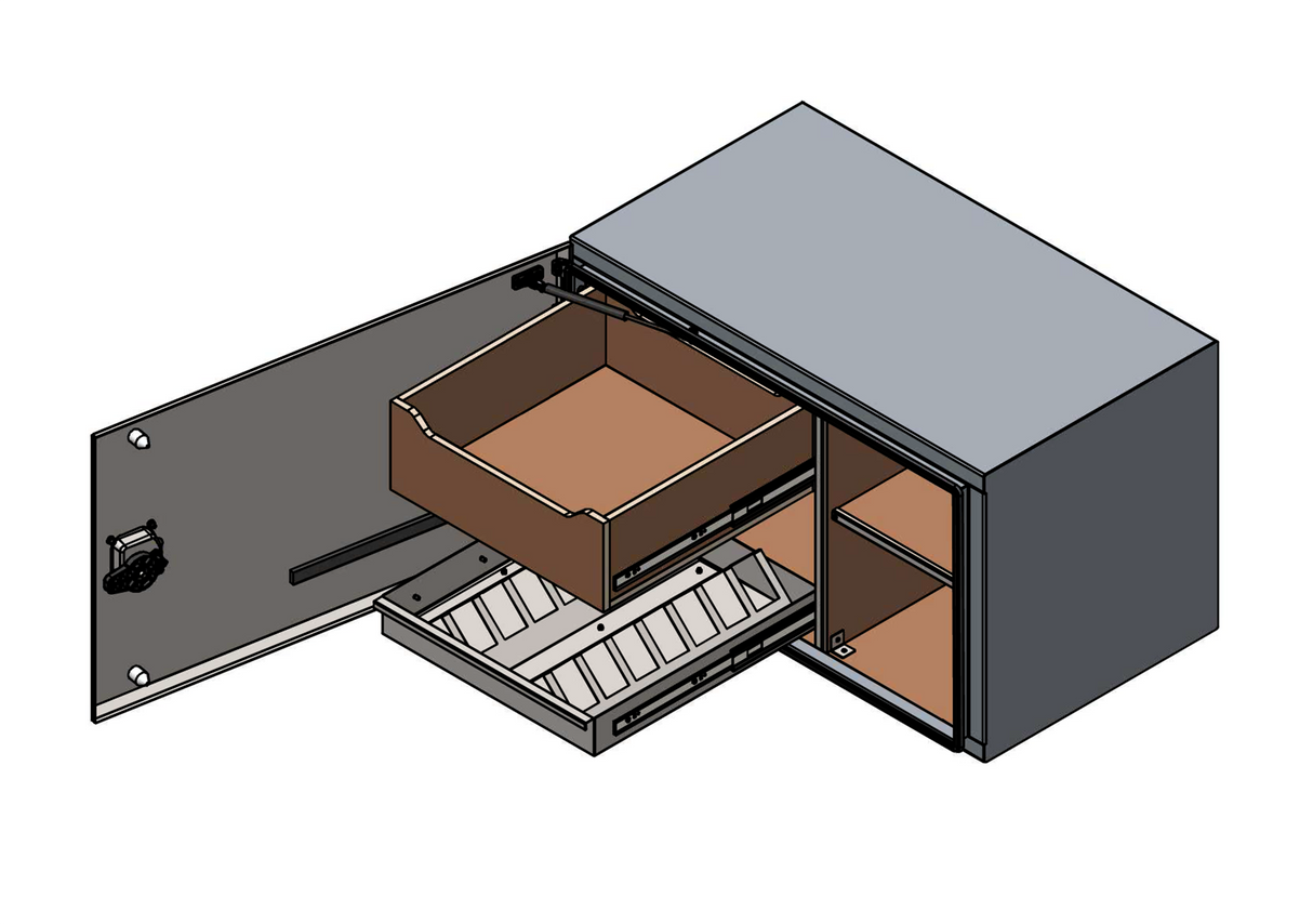 Verktøyk. 1000X 600X 600 Alu SH m/ finer