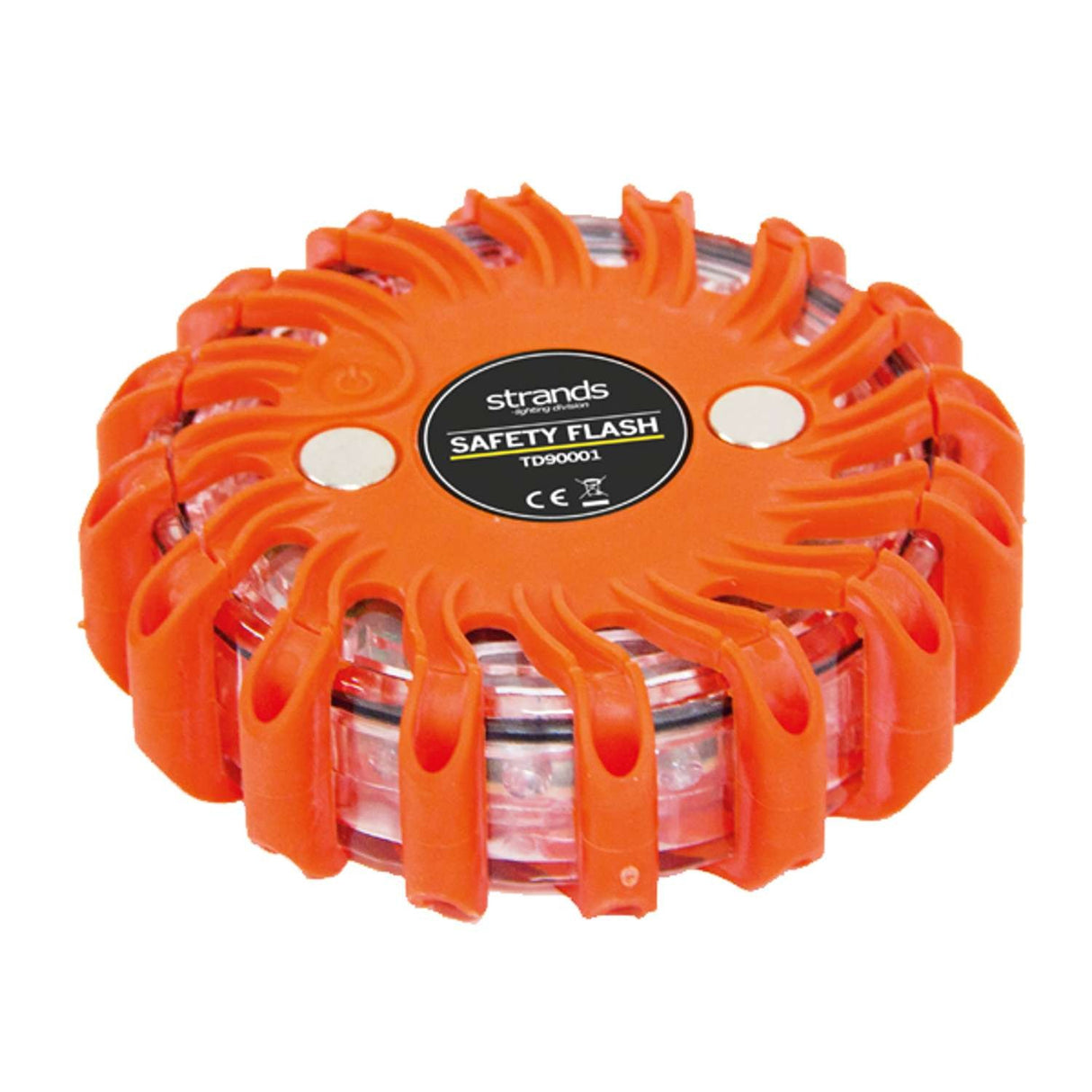 varsellys / Strobelys  Puck  oppladbar 230/ 12-24V